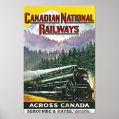 Vintage Canadian Rockies Steam Train Advertising Poster (Vorne)