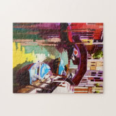 Vintage Canal Bridge Venedig Puzzle (Horizontal)