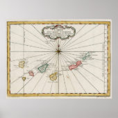 Vintage Canary Islands Map (1757) Poster (Vorne)