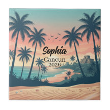 Vintage Cancun 2026 Tropischer Sonnenuntergang am 