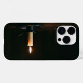Vintage Candle Flame Dark Moody iPhone Case (Rückseite (Horizontal))