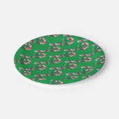 Vintage Candy Cane Papierplatte Pappteller (Schrägansicht)