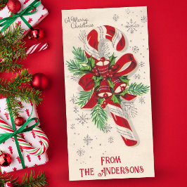 Vintage Candy Cane und Glocken Weihnachten