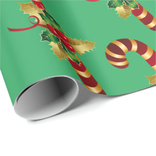 Vintage-Candy-Cane-Weihnachten Geschenkpapier