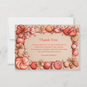 Vintage Candy Hearts Valentine Party Dankeskarte (Vorderseite)