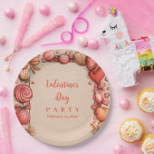 Vintage Candy Hearts Valentine Party Pappteller (Party)