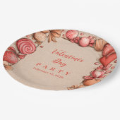 Vintage Candy Hearts Valentine Party Pappteller (Schrägansicht)