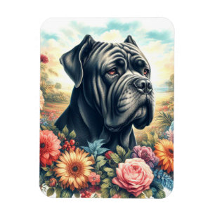 Vintage Cane Corso Dog Malerei Magnet