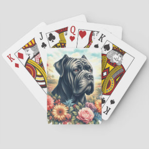 Vintage Cane Corso Dog Malerei Spielkarten