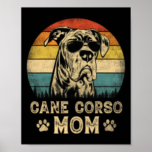 Vintage Cane Corso Mama Hunde Liebhaber Muttertag Poster