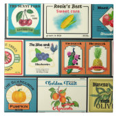 Vintage canned goods-Labels Fliese (Vorderseite)