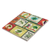 Vintage canned goods-Vegetables labels Fliese (Seite)