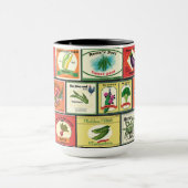 Vintage canned goods-Vegetables labels Tasse (Zentrum)