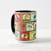 Vintage canned goods-Vegetables labels Tasse (Vorderseite Links)