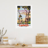Vintage Cannes an der Côte d'Azur Poster (Küche)