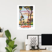Vintage Cannes an der Côte d'Azur Poster (Heimbüro)
