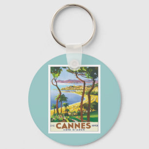 Vintage Cannes Côte d'Azur Schlüsselanhänger