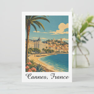 Vintage Cannes Frankreich Französische Riviera Einladung