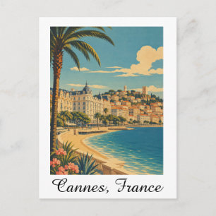 Vintage Cannes Frankreich Französische Riviera Postkarte