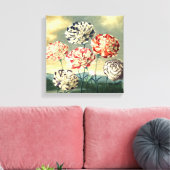 Vintage Canvas mit Blumenmuster Leinwanddruck (Insitu (Wohnzimmer))