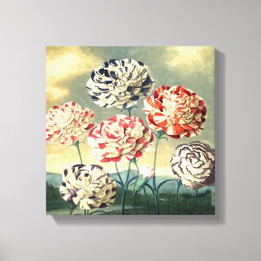 Vintage Canvas mit Blumenmuster Leinwanddruck (Vorderseite)