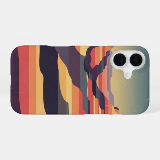 Vintage Canyon Sky iPhone 16 Hülle (Rückseite (Horizontal))