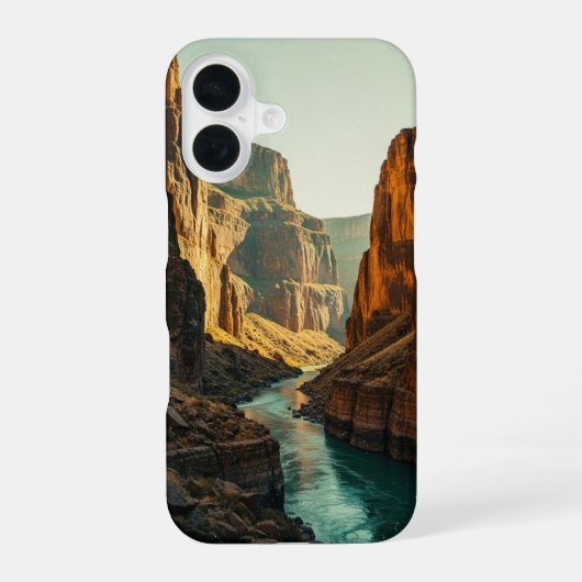 Vintage-Canyonschlucht iPhone 16 Hülle (Rückseite)