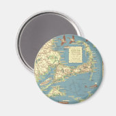 Vintage Cape Cod Map (1940) Magnet (Vorderseite/Rückseite)