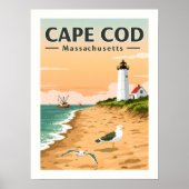 Vintage Cape Cod Massachusetts Poster (Vorne)