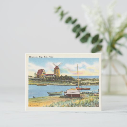 Vintage Cape Cod Massachusetts Szene Postkarte (Stehend Vorderseite)