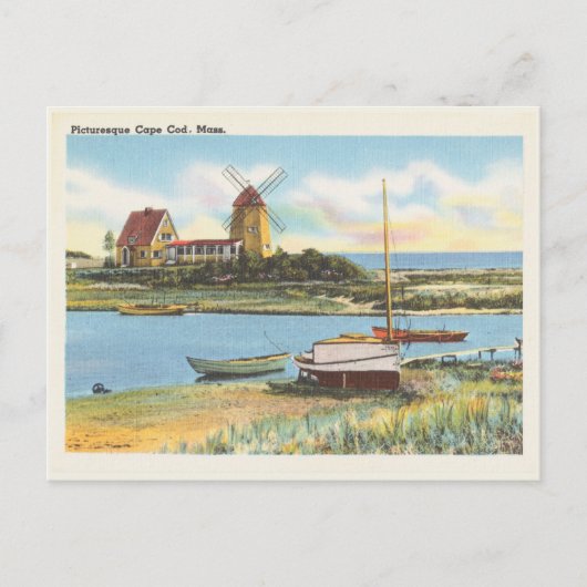 Vintage Cape Cod Massachusetts Szene Postkarte (Vorderseite)