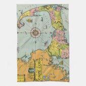 Vintage Cape- Codkarte Küchentuch (Vertikal)