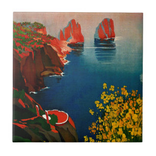 Vintage Capri L'Isola del Sole Italien Fliese