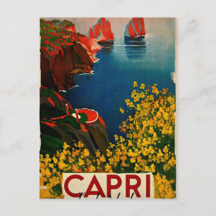 Vintage Capri L'Isola del Sole Italien Postkarte