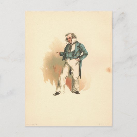 Vintage Captain Cuttle Dombey & Son Postkarte (Vorderseite)