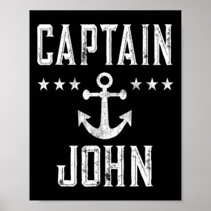 Vintage Captain John - Familienkreuzfahrt oder See Poster