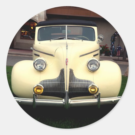 Vintage Car 092 Runder Aufkleber (Vorderseite)