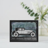 Vintage Car 1927 Auburn Straight Acht Postkarte (Stehend Vorderseite)