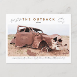 Vintage Car Abandoned Feiertagspostkarte