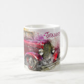 Vintage Car Abstrakt Graphic Kaffeetasse (VorderseiteRechts)