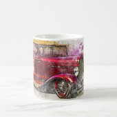 Vintage Car Abstrakt Graphic Kaffeetasse (Mittel)
