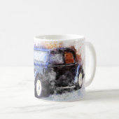 Vintage Car Abstrakt Graphic Kaffeetasse (VorderseiteRechts)