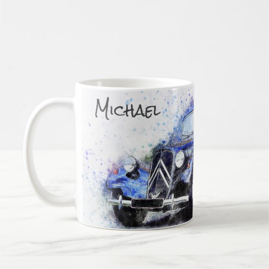 Vintage Car Abstrakt Graphic Kaffeetasse (Links)