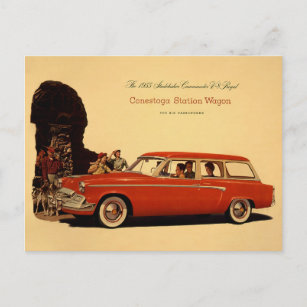 Vintage Car Advertising Postkarte