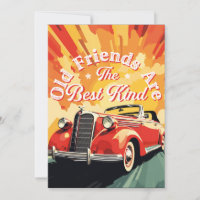 Vintage Car Alte Freunde sind die Besten