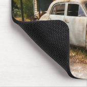 Vintage Car and Garage, Mousepad (Ecke)