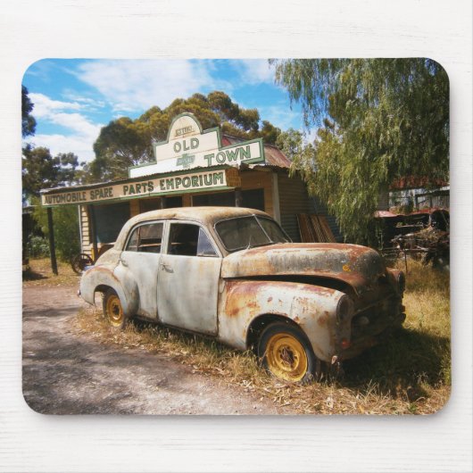 Vintage Car and Garage, Mousepad (Vorne)