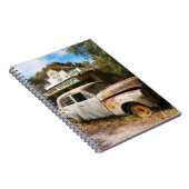 Vintage Car and Garage, Notebook Notizblock (Rechte Seite)