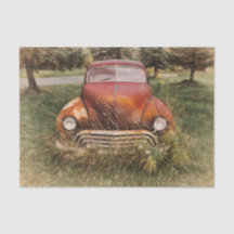 Vintage Car Antiker Roter Altbau Rustikale Dekorat