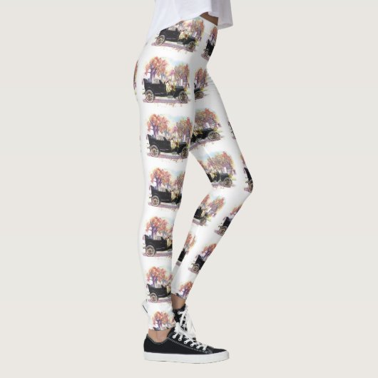 Vintage Car Art Leggings (Rechts)
